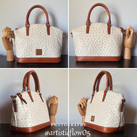 NEW! Dooney & Bourke Ostrich Bone Toni Satchel - Picture 6 of 11